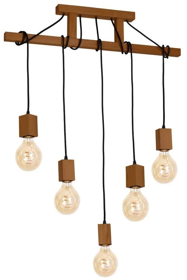 Csillár rúdon JACK 5xE27/40W/230V tölgy