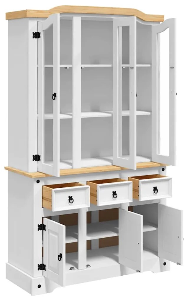 Corona fehér tömör mexikói fenyő magasszekrény 112x43x196 cm