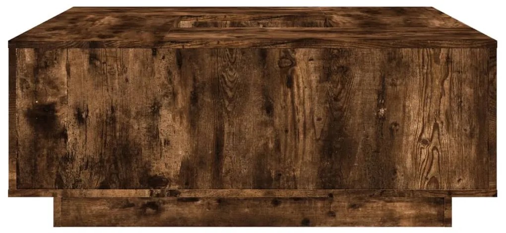 füstös tölgy színű szerelt fa dohányzóasztal 100x100x40 cm