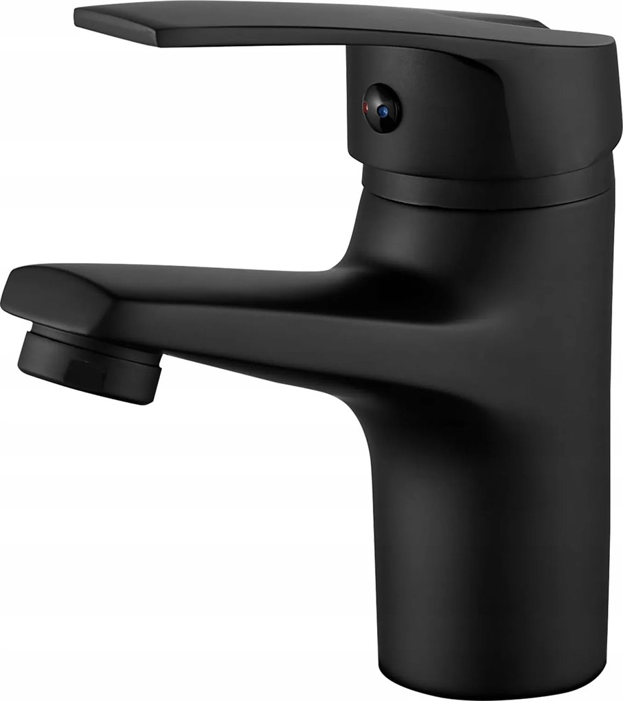 Bevankly álló mosdócsaptelep, fekete, egykaros