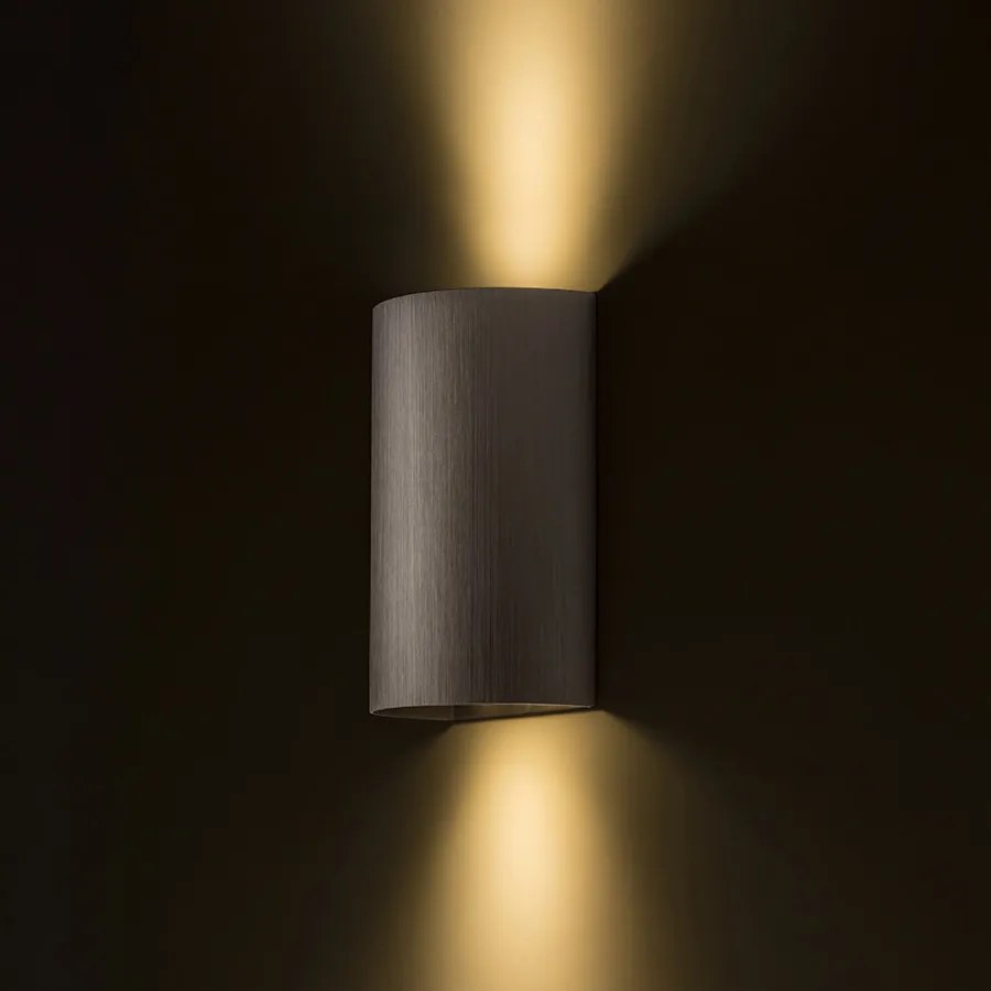 RENDL CAPRI R nástěnná česaný bronz 230V LED GU10 2x9W