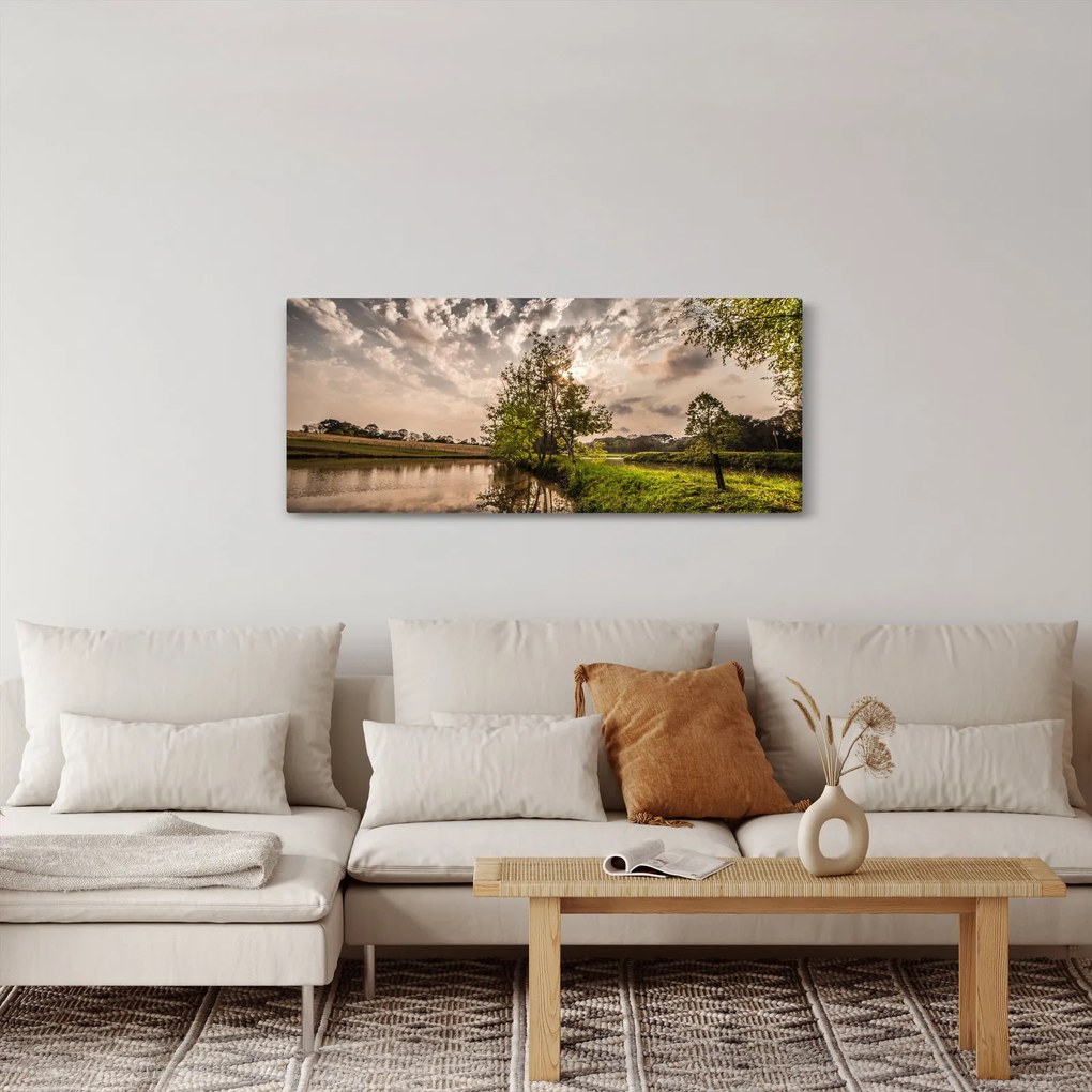 Természet kép sugarakkal (120x50 cm)