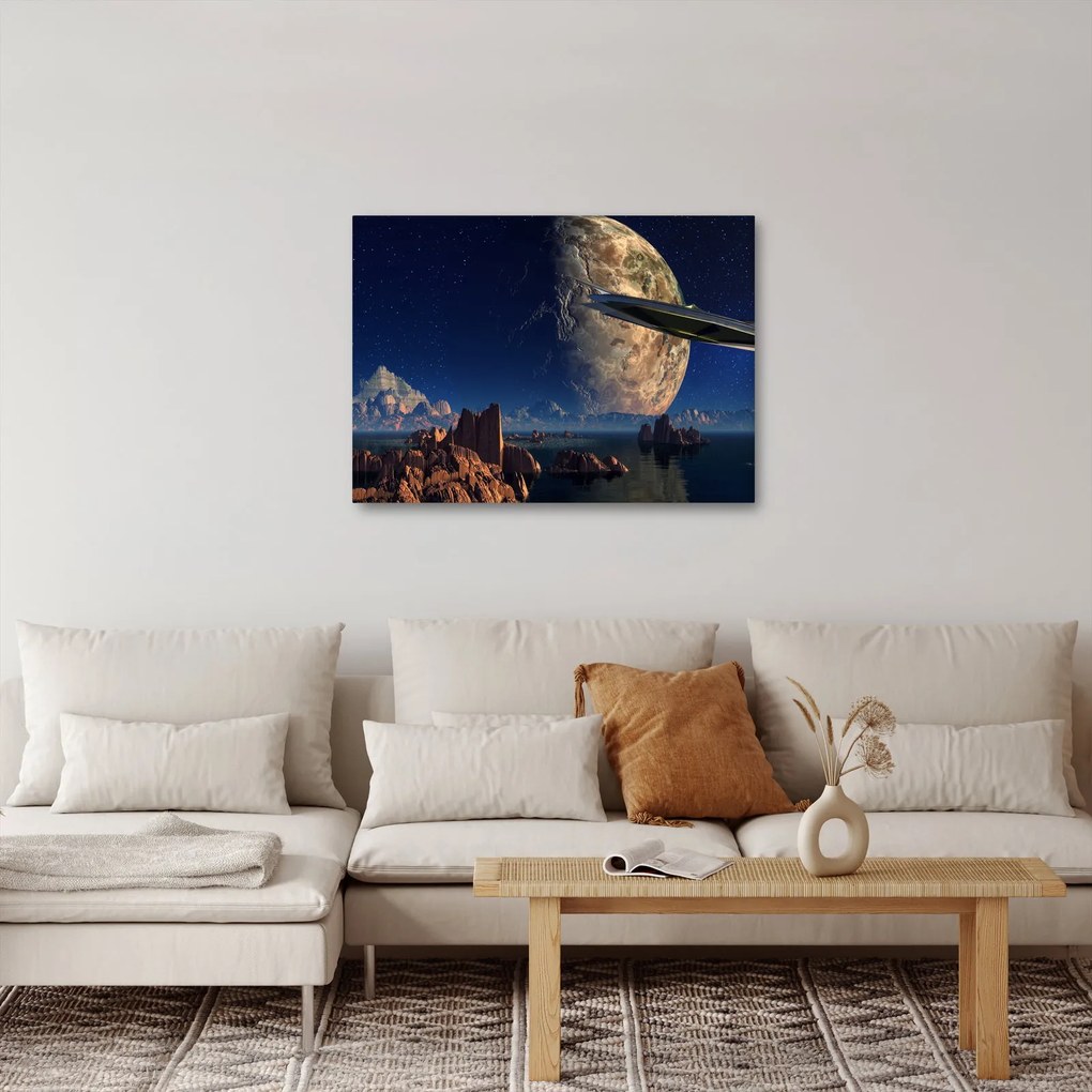 Kép - idegenek érkezése (70x50 cm)