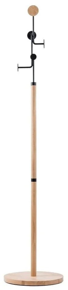 Hook tömör tölgyfa állófogas fekete elemekkel - Gazzda