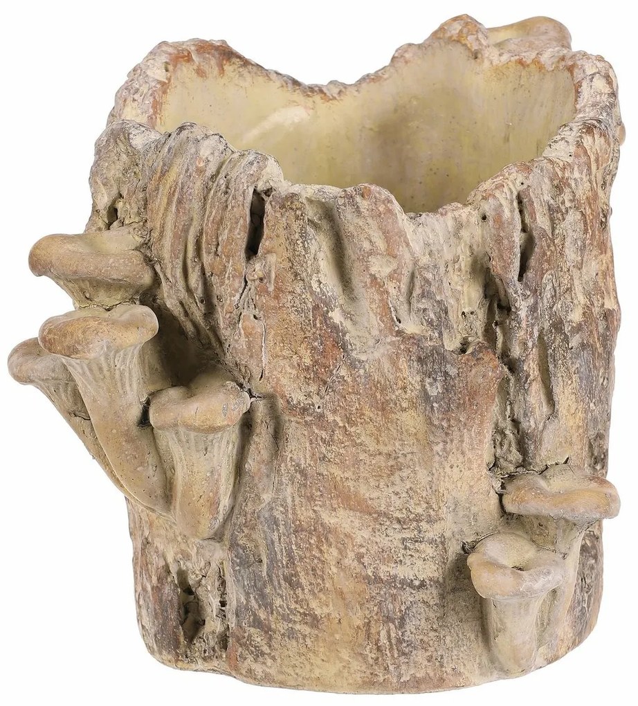 Beton burkolat - tusk with mushrooms, 20 x 18 x 18cm