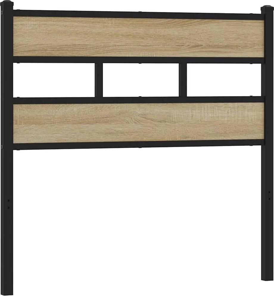 vidaXL sonoma tölgy színű szerelt fa és vas csere fejtámla 107 cm