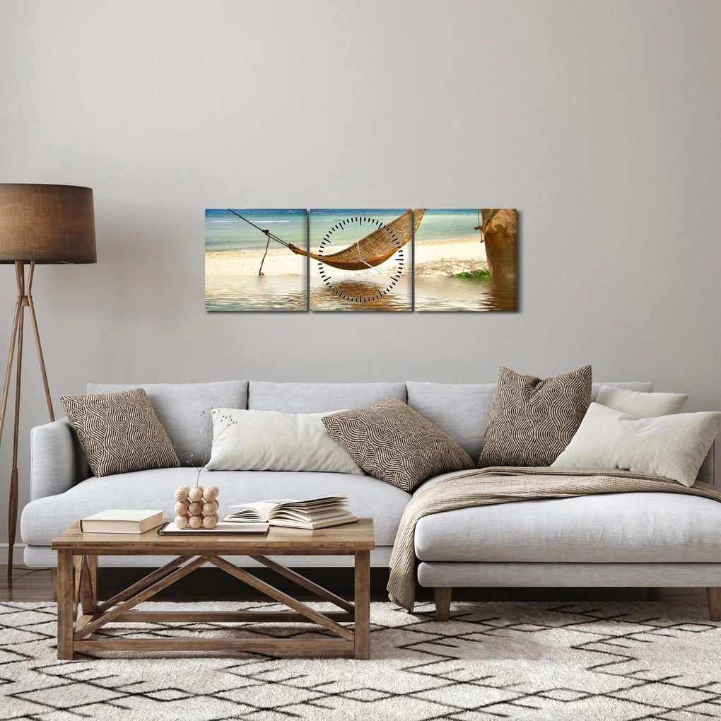 Kép - Relaxálás a tengerparton (órával) (90x30 cm)