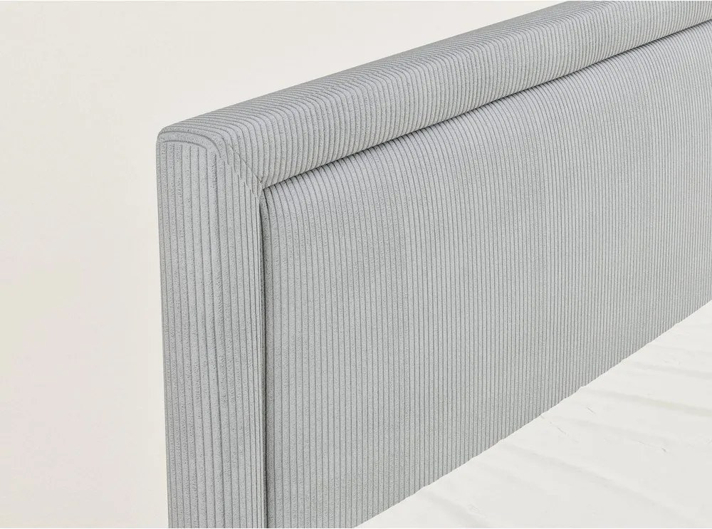 Szürke ágyneműtartós boxspring ágy 200x200 cm Fresco – Maison de Rêve