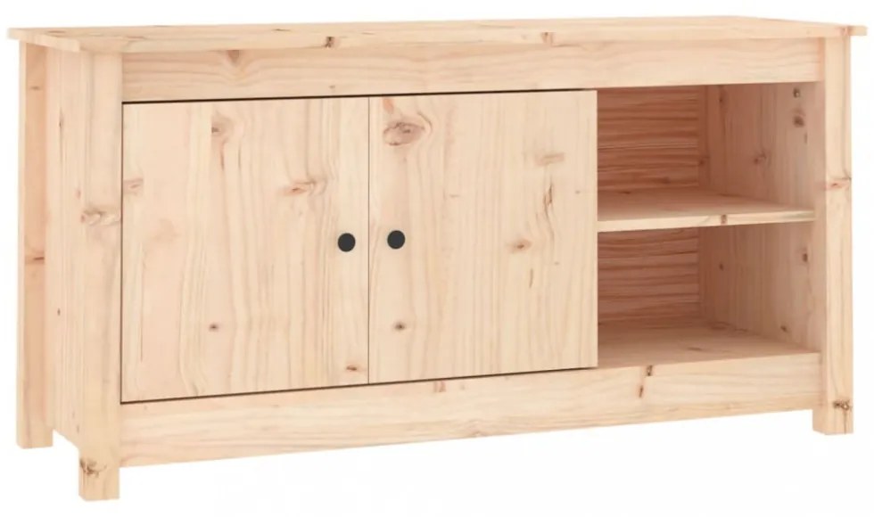 tömör fenyőfa TV-szekrény 103 x 36,5 x 52 cm