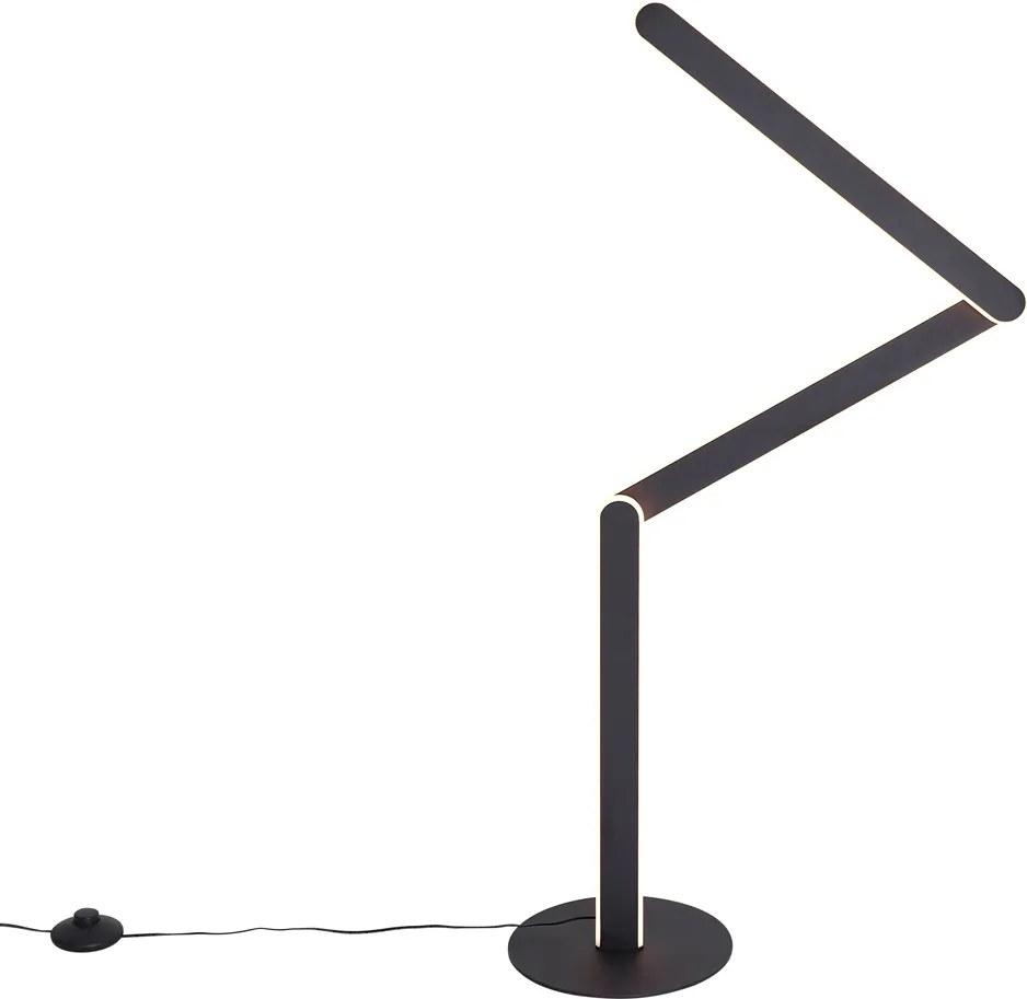 Design állólámpa fekete, LED-del, 3 fokozatban dimmelhető - Gate
