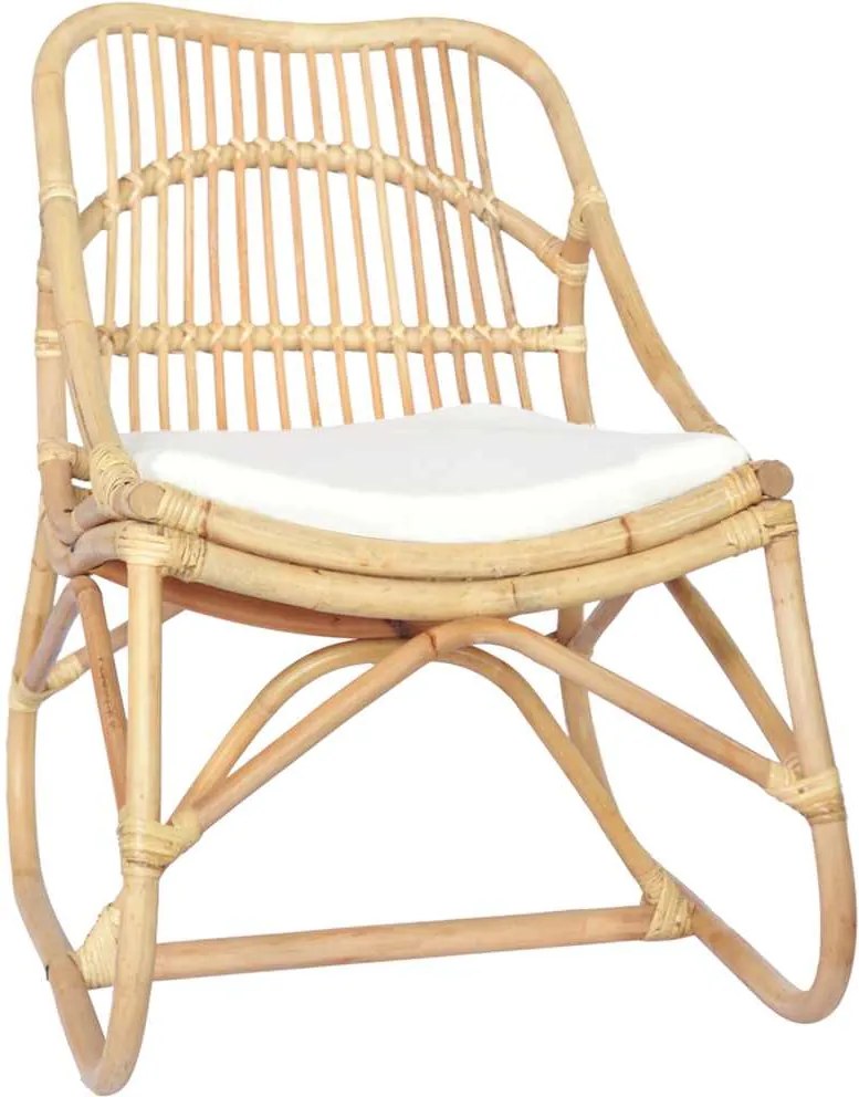 vidaXL vászon és rattan szék