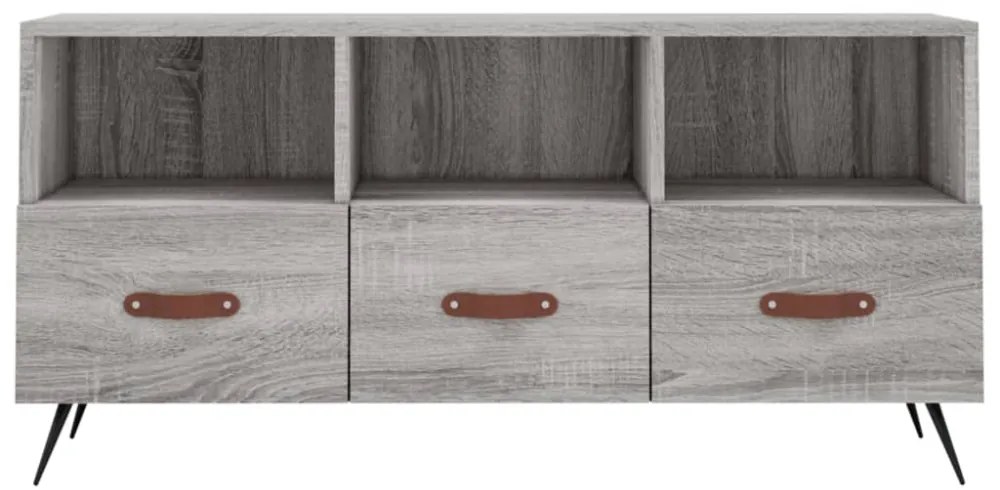 szürke sonoma színű szerelt fa TV-szekrény 102 x 36 x 50 cm