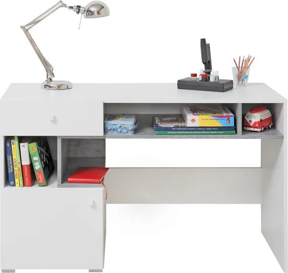 ME FABIO S10 íróasztal Szín: Fehér / beton