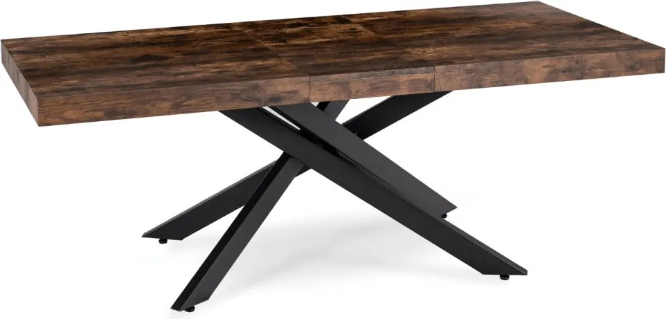 HAMPTON bővíthető asztal 160-240 cm rusztikus tölgy/fekete