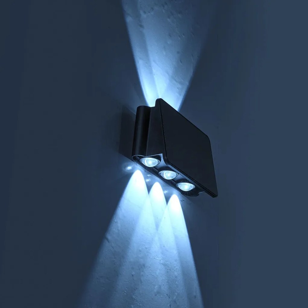 EKO LIGHT EKO9100 ALF Modern Kültéri Fali Lámpa Fekete LED IP54