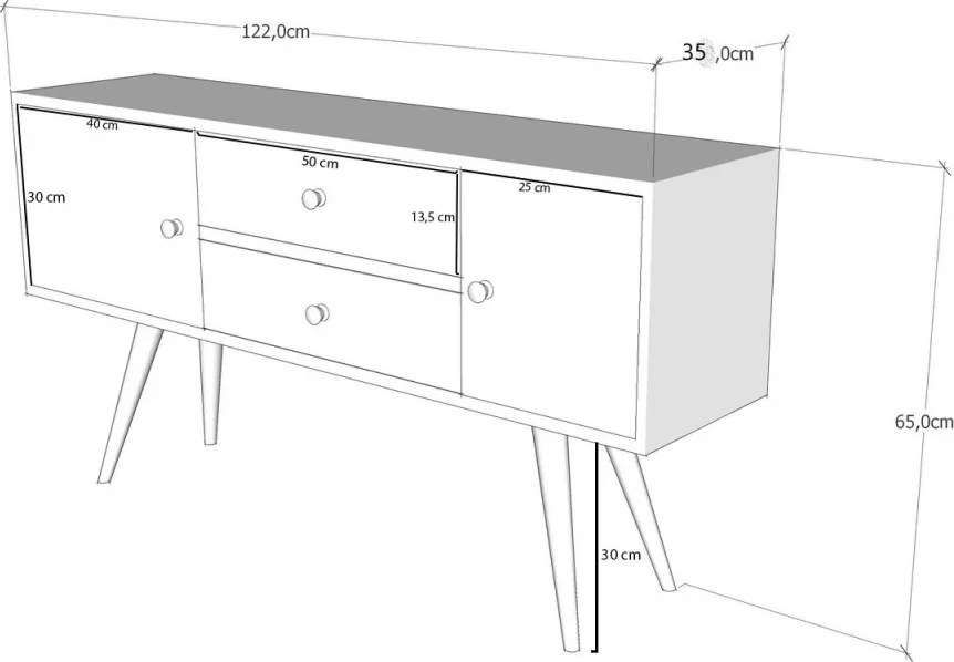 Odense TV-állvány, 122 cm
