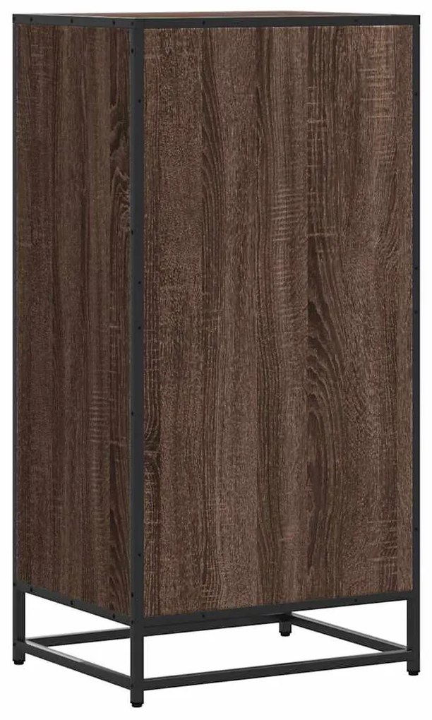 barna tölgy színű szerelt fa cipőtartó 48x38x97,5 cm