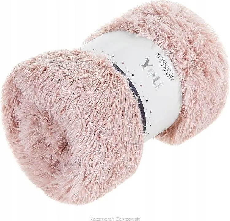 Ágytakaró Yeti 200x220 szőrös, púderszínű