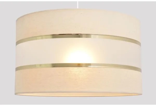 Csillár zsinóron HELEN 1xE27/15W/230V á. 35 cm krém/arany