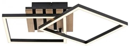 JUST LIGHT. 14053-79 - LED mennyezeti lámpatest AKUSTIKA LED/15W/230V tölgy/fekete