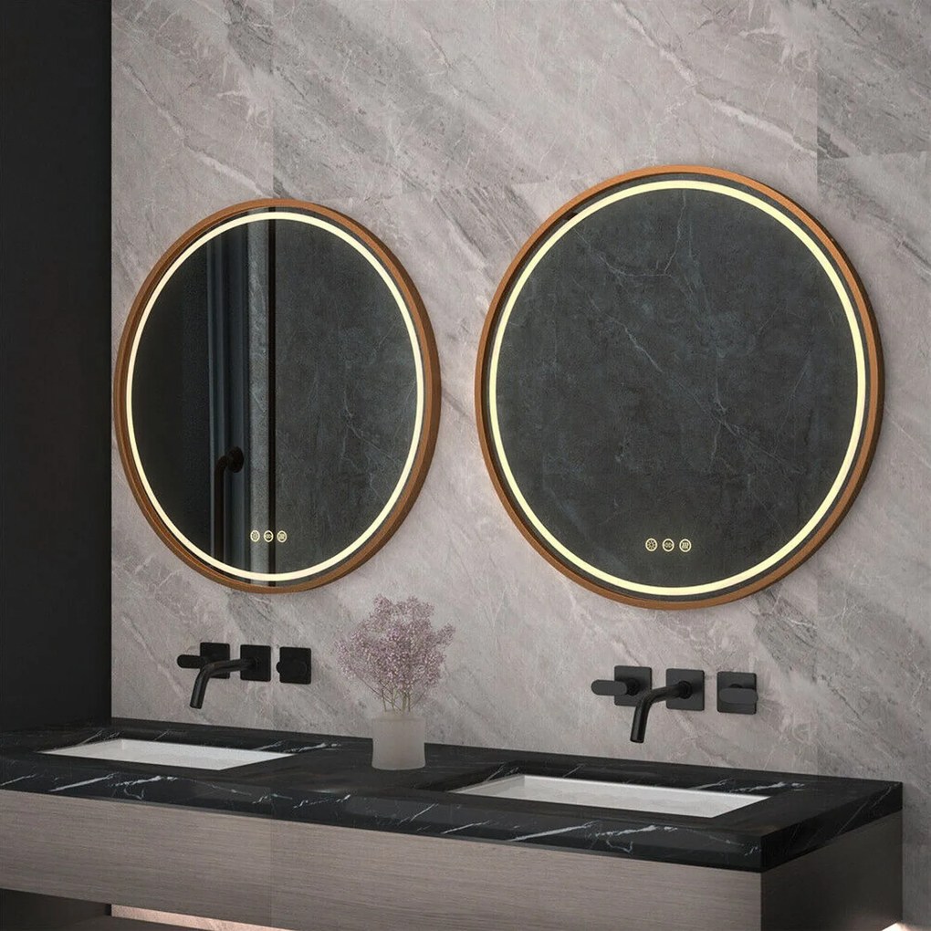 LED Tükör 70cm MMJ BRUSH ROSE GOLD