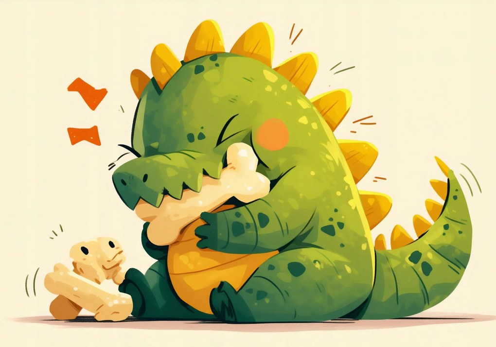 Poszter 66,5x46,5cm Bájos Dinoszaurusz