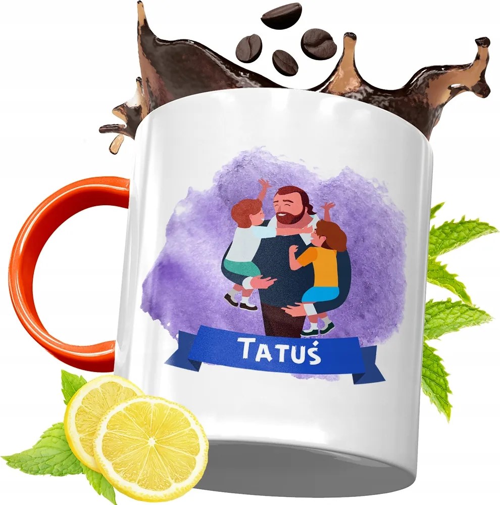 Narancssárga Bögre Apák Napjára Ajándék fényképes nyomtatással