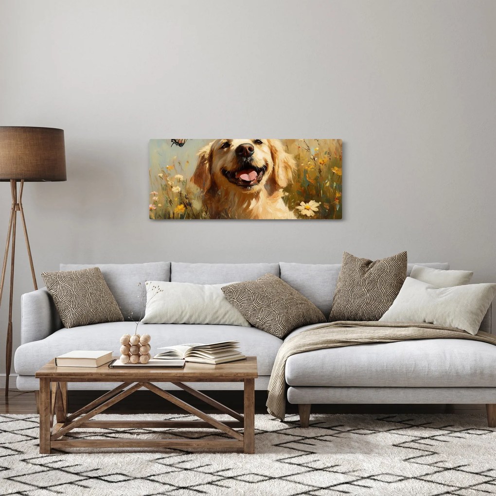 Kép - Boldog kutyus (120x50 cm)