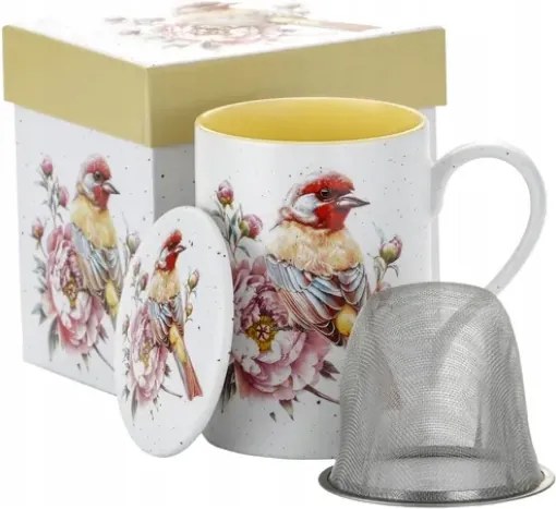 Porcelán teáscsésze teáskészlet 300 ml Madarak Virágok