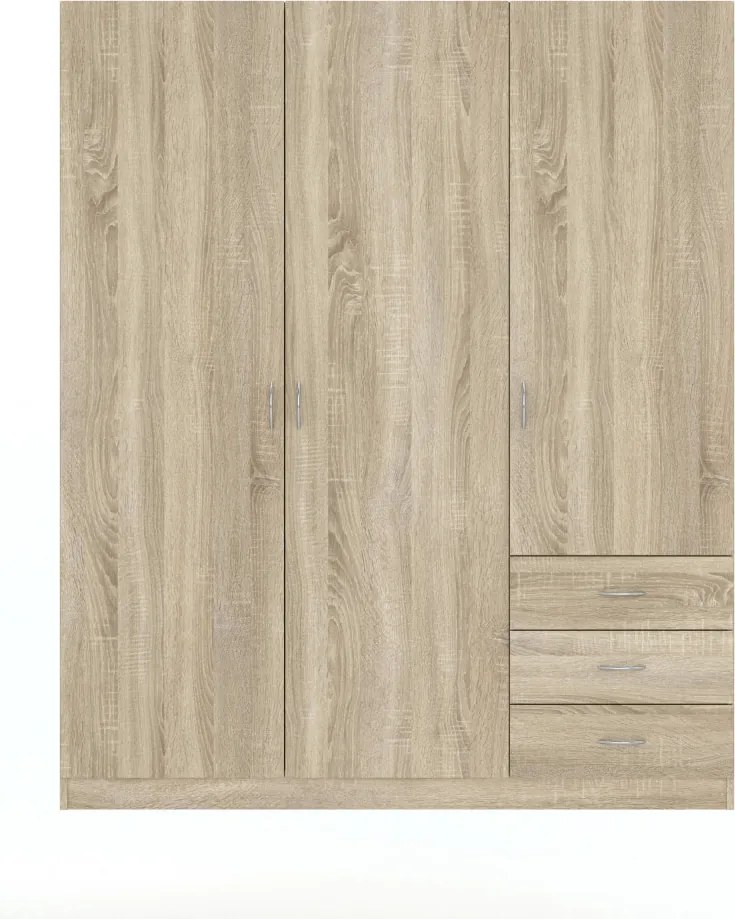Riava gardróbszekrény 144cm 3D3S Sonoma Oak