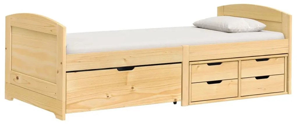 IRUN tömör fenyőfa kanapéágy 5 fiókkal 90 x 200 cm