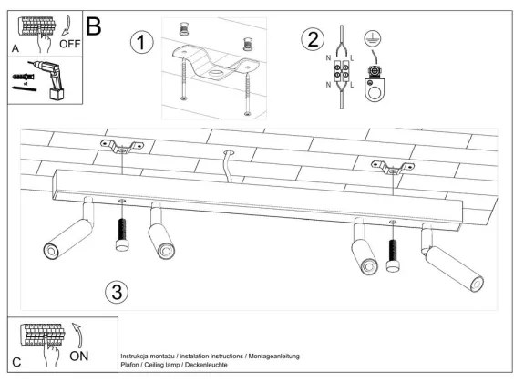 Spotlámpa EYETECH 4xG9/12W/230V fehér