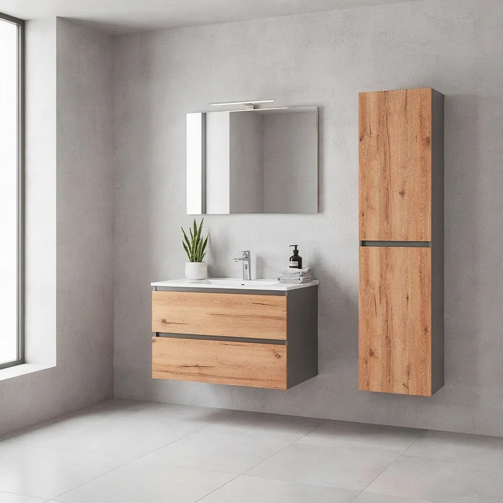 Vario Forte 35 függesztett oldal szekrény antracit-tölgy