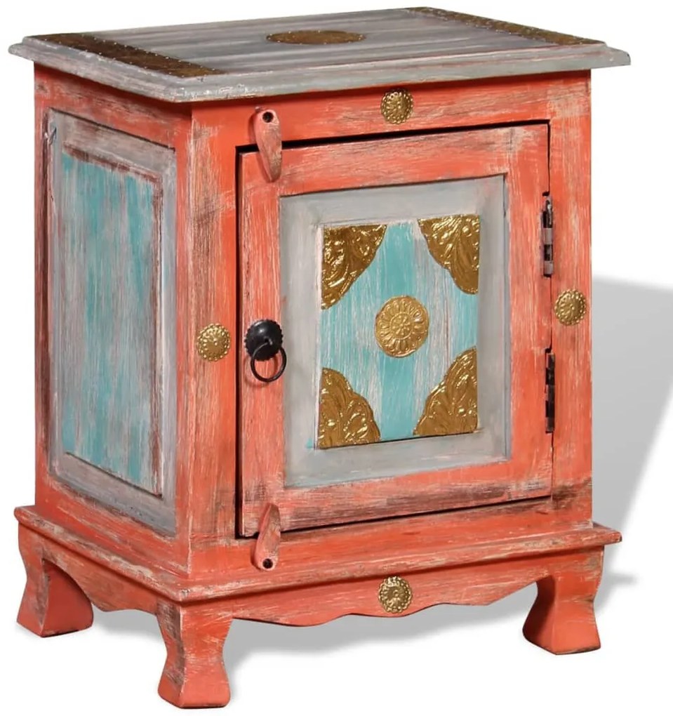 Narancssárga tömör mangófa éjjeliszekrény