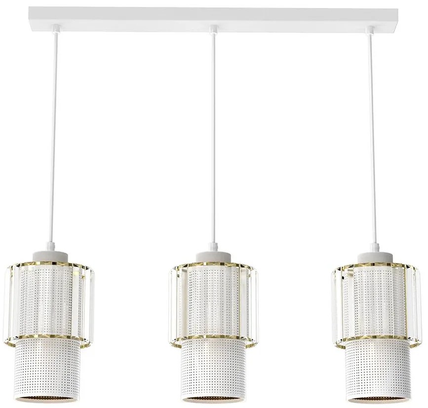 Csillár zsinóron BLANCO 3xE27/60W/230V fehér