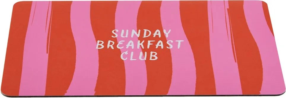 BREAD N' BUTTER reggeliző deszka , Sunday Breakfast Club csíkos