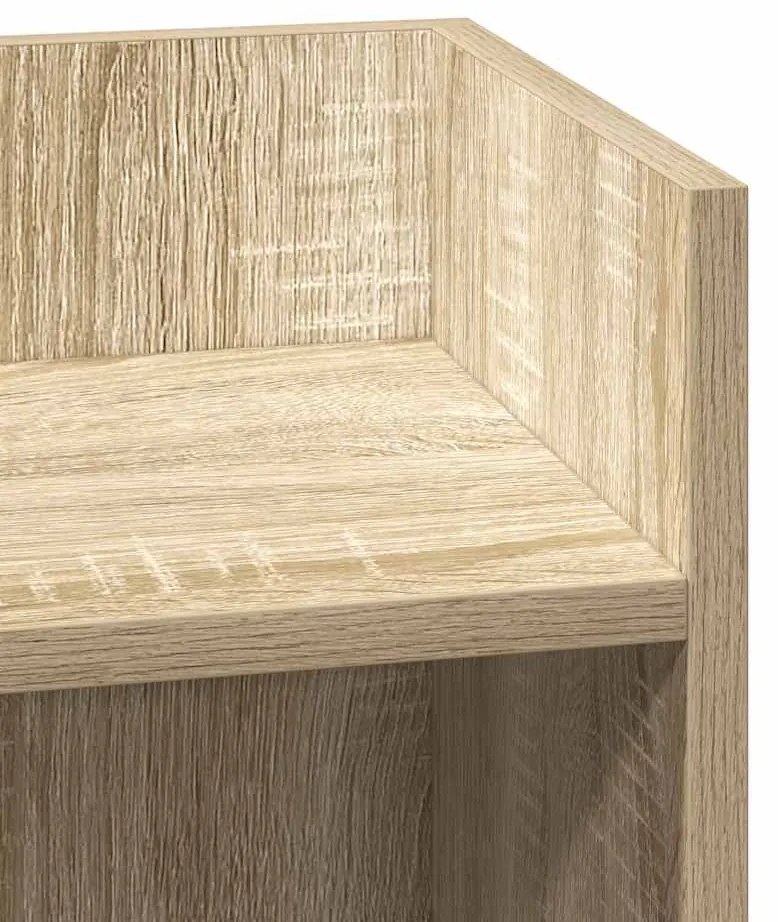 sonoma tölgy kisasztal polccal 25,5 x 27 x 60 cm