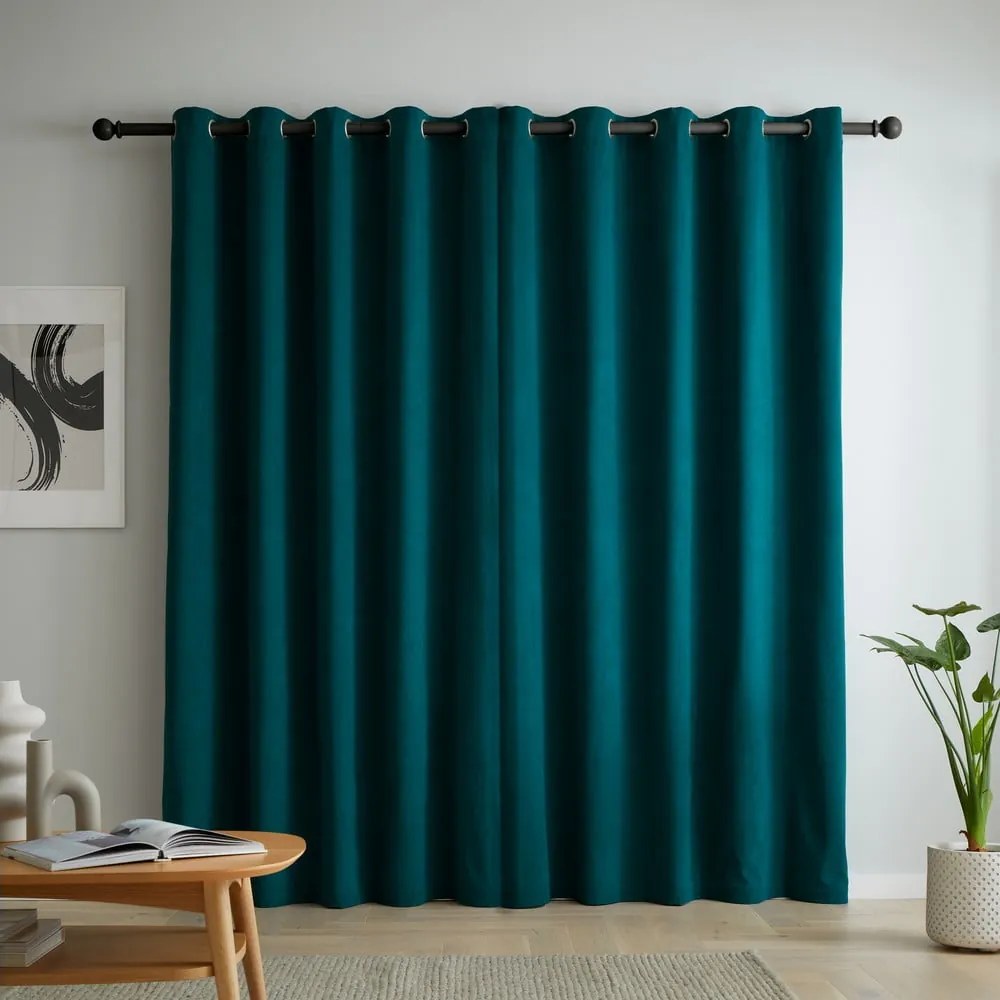 Türkiz sötétítő függöny szett 2 db-os 168x229 cm Wilson – Catherine Lansfield