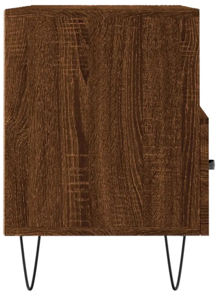 barna tölgyszínű szerelt fa TV-szekrény 80 x 36 x 50 cm