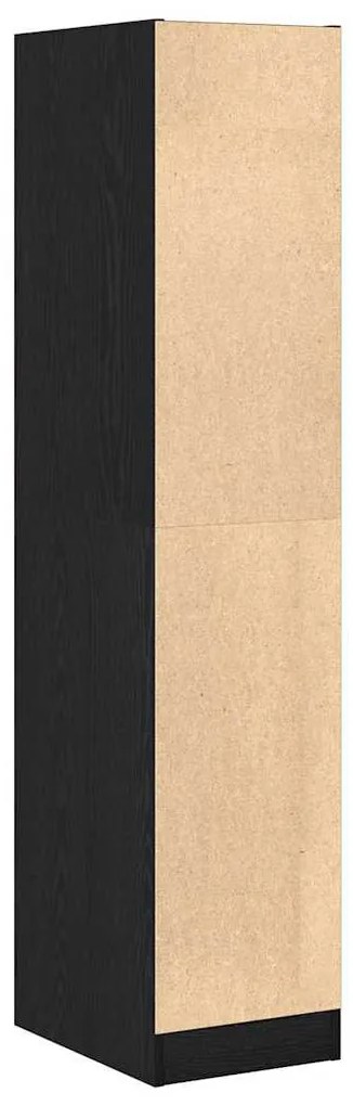 fekete tölgyfa patikusszekrény 30 x 41 x 144,5 cm