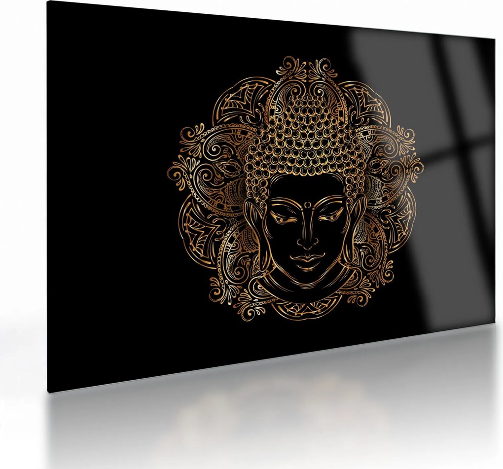 Arany Buddha képe (üvegen) (70x50 cm)