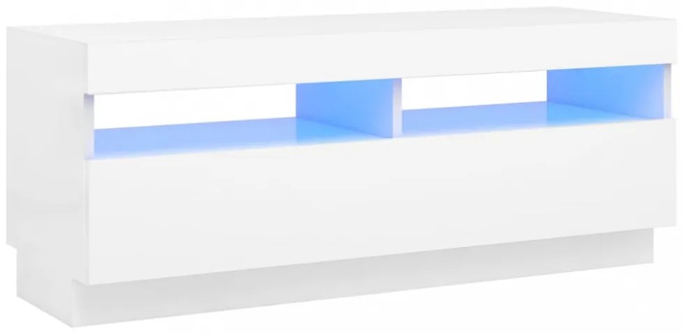 fehér TV-szekrény LED-világítással 100 x 35 x 40 cm