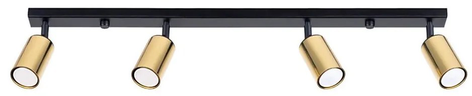 Sollux SL.1387 - Spotlámpa WINX 4xGU10/10W/230V fekete/arany