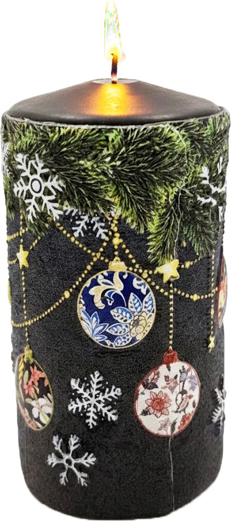 Nagy Karácsonyi Gyertya 3D Gyertya Dekoratív Gyertya Gömbök