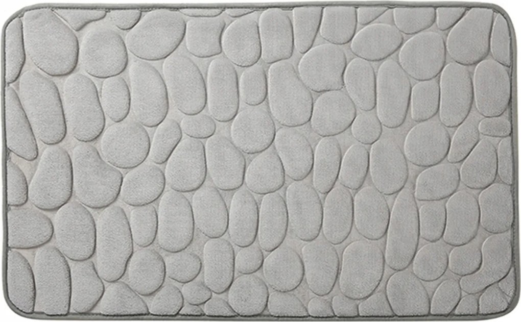 Fürdőszobaszőnyeg XXL 80X50 Szürke Csúszásgátló Gyorsan Száradó 4 Rétegű