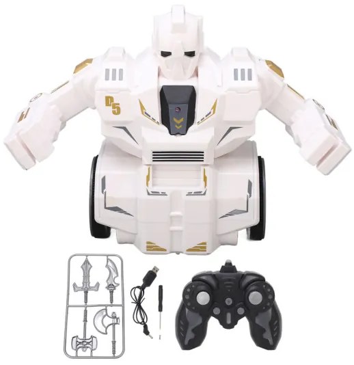 Távirányítós 360°-ban forgó akkumlátoros harci robot