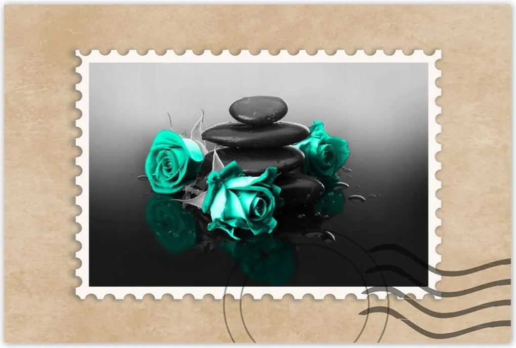 Poszterek 90x60 Menta rózsa Spa Wellness