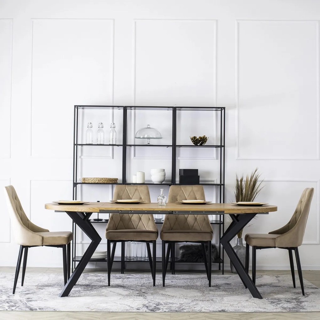 Bézs Bársony Étkezőszék CORK