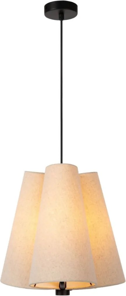 LUCIDE 30495-03-38 GREGORY Ernyős Függesztett Lámpa Bézs, Fekete E27 IP20