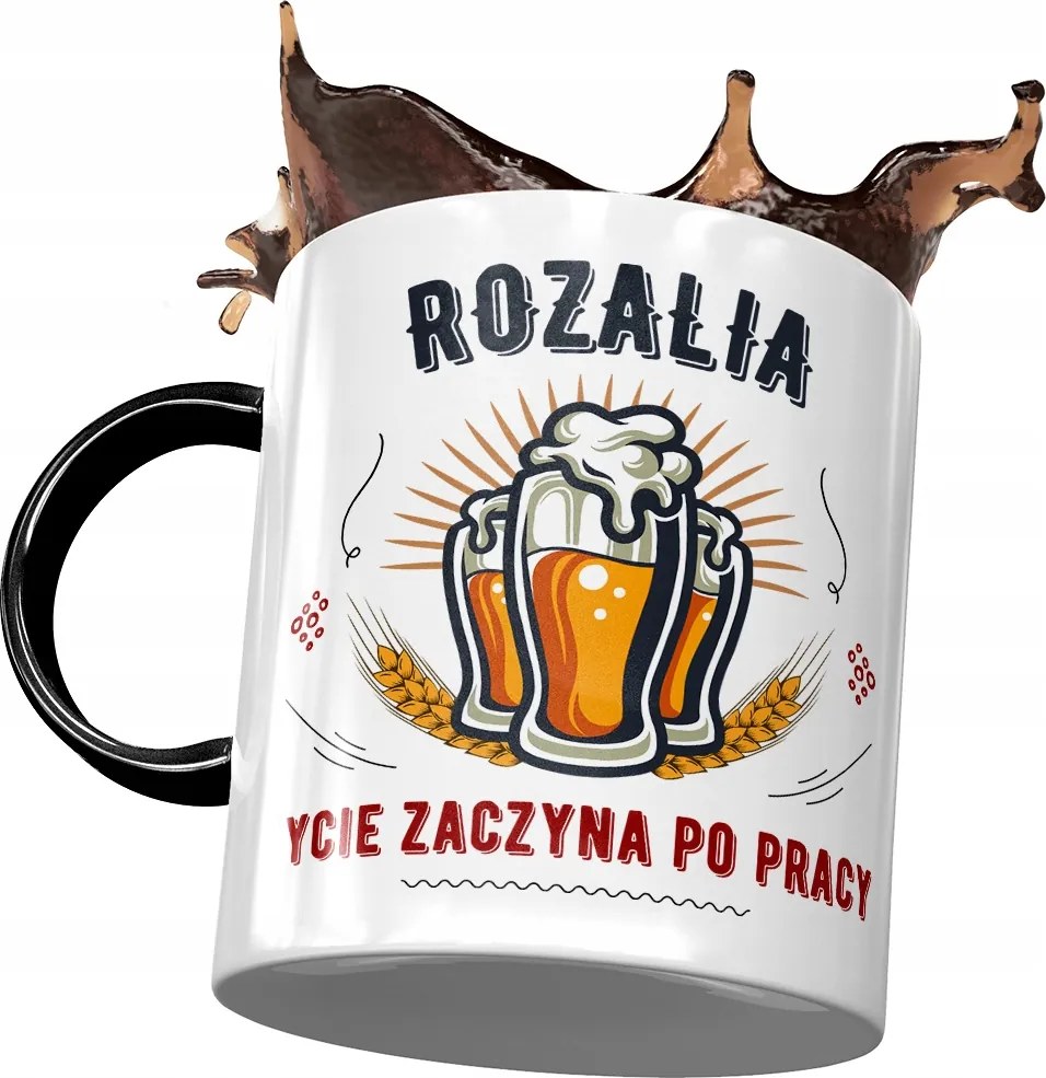 Fekete Bögre Rozáliának Barátnőknek Ajándék Nyomtatott Fotóval